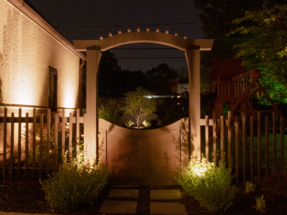 Backyard path lights