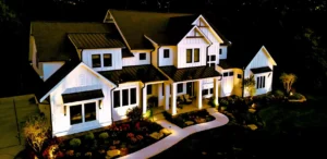 Stunning illuminated home with uplights and landscape lights | Midwest Lightscapes, Columbus, Ohio